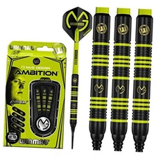  Michael Van Gerwen MvG Ambition Brass Softip Darts Set 20g with MvG Flights 