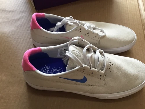Nike SB Shane O’Neill T Summit White Pink Racer Blue Men 10.5 Skate Shoe Sneaker