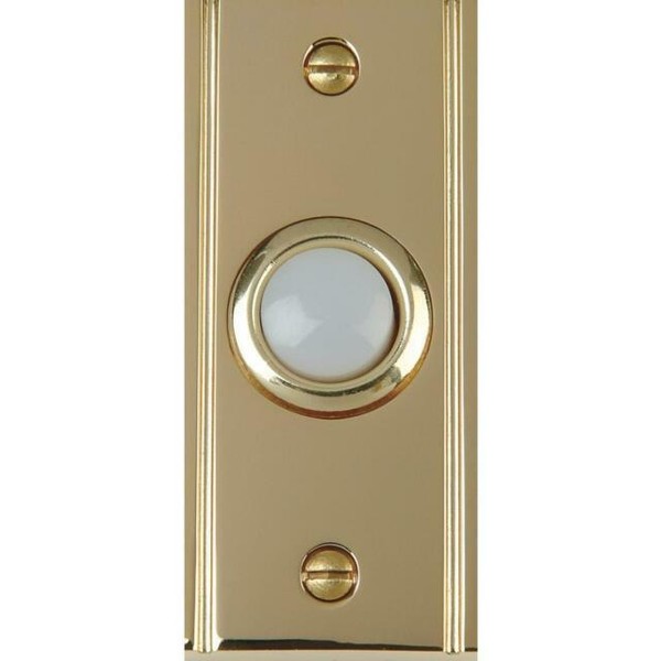 Carlon Antique Brass Rectangular Doorbell Push Button Decorative Door