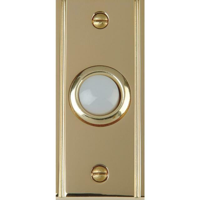 Carlon Antique Brass Rectangular Doorbell Push Button Decorative Door