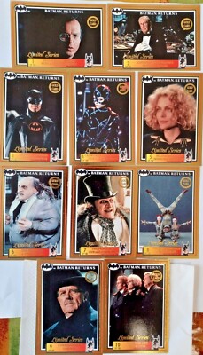1992 Australia Dynamic Batman Returns Movie Card Gold Card Set (10) mint cond
