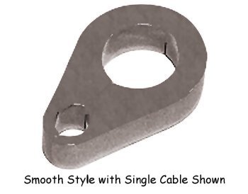 49806 Chrome Smooth Single Cable Clamp 1 1/8" I.D. CLUTCH BRAKE CABLES HARLEY