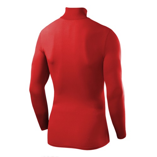 PowerLayer Mens & Boys Compression Base Layer Crew Mock Neck Long Sleeve Shirts - Picture 35 of 83