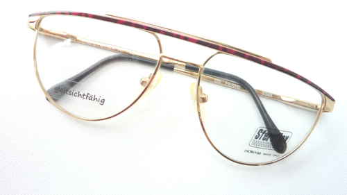 Ausgefallene Brille Pilotform Brillenfassung mit Federbügeln stabil Metall - Bild 2 von 5