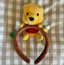 Disneyland Winnie the Pooh Plush Doll Head Band  Tokyo Disney Resort Japan Parks