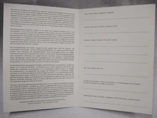 Rare Open/Blank Jaeger-leCoultre Certificat de Garantie Guarantee Certificate