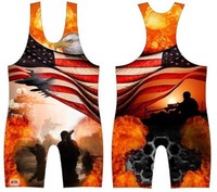 On Patrol Military Sublimated Wrestling Singlet: Youths And Mens Sizes By 4 T... on sale On Patrol Military Sublimated Wrestling Singlet: Youths And Mens Sizes By 4 T... on sale