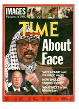 Yasser Arafat George Shultz 1988 TIME Original Framed Cover