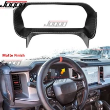 1PC Dry Carbon Instrument Speedometer Gauge Cover For Ford Bronco Raptor 2022-25