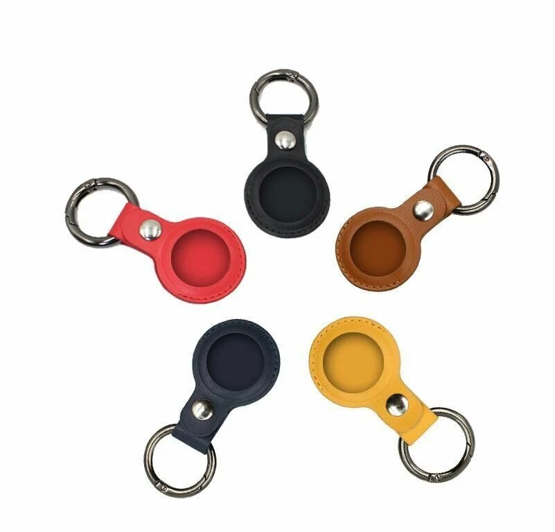 Soporte de cuero Airtag PU, estuche con llavero Air Tag para Apple Tag, Airtags GPS... Foto 3 de 4