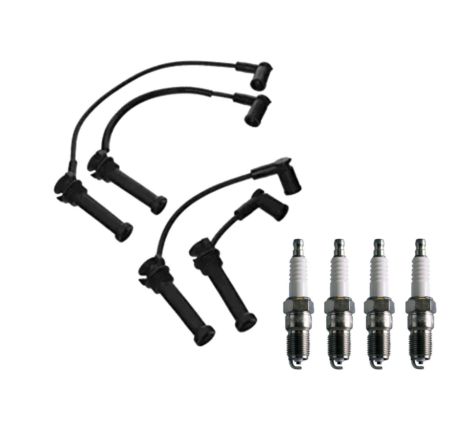 Denso Wire Set 7mm  4 U-Groove Spark Plugs 0.060 Kit For Mazda 6 i 2.3 L4