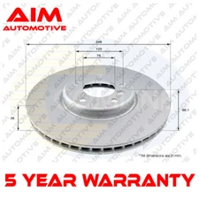 Brake Disc Front Right AIM Fits BMW 5 Series 6 7 #1 34116785670
