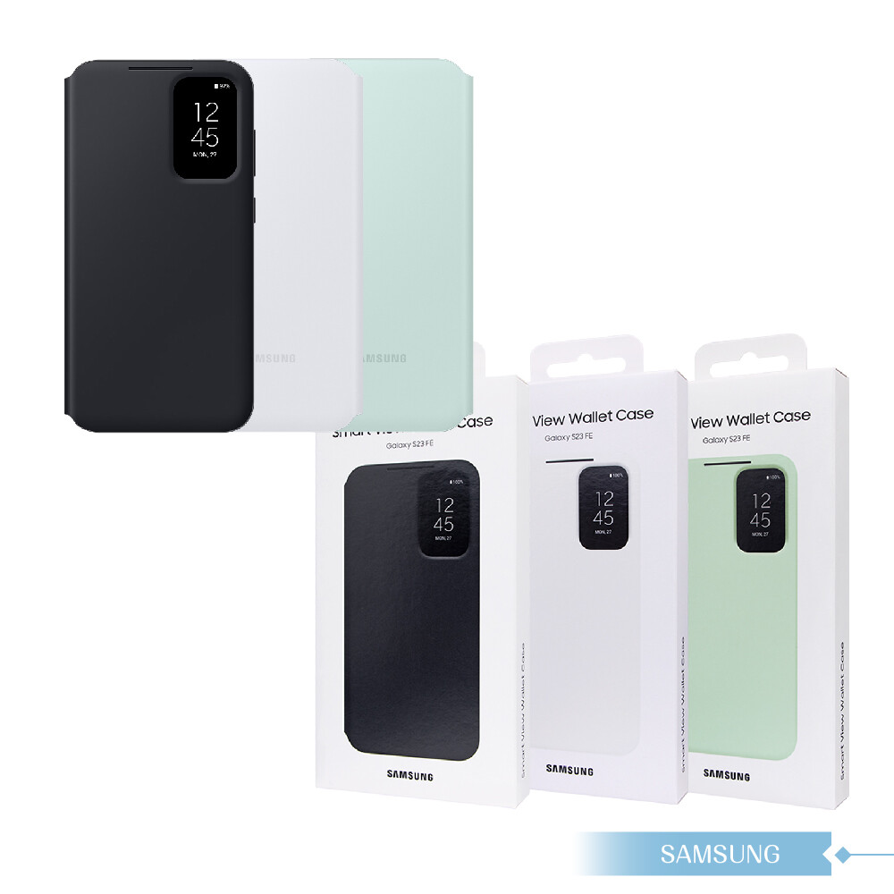 Galaxy S23 FE Smart View Wallet Case|ブラッ Original Samsung Official Galaxy S23 FE Smart View Wallet
