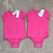 Cat  Jack Girls 3T Adaptive Abdominal Access Bodysuit Pink 2 Pack NWT
