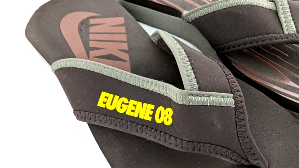 NIKE University of Oregon Ducks Eugene 08 Celso стринги шлепанцы M 7 W 8 РЕДКИЕ * - Изображение 4 из 4