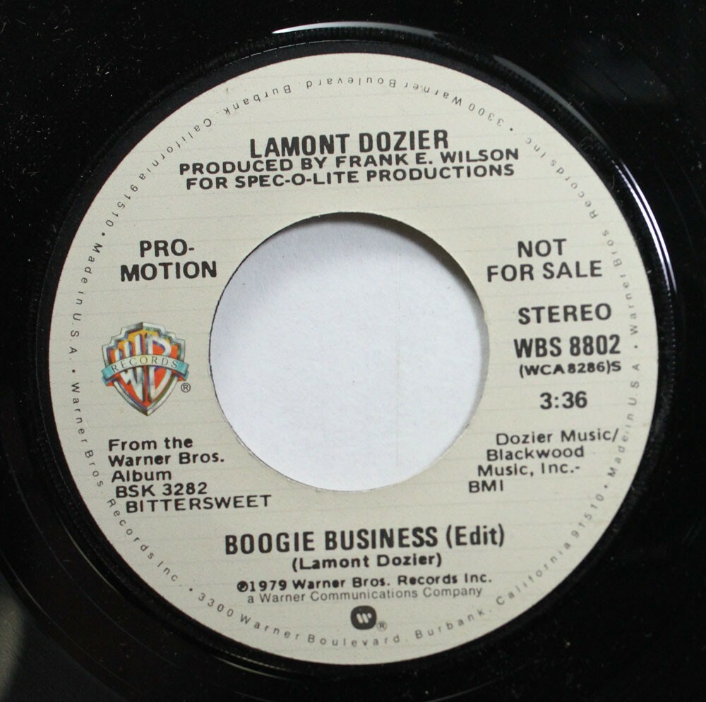 Soul Promo 45 Lamont Dozier - Boogie Business / Boogie Business On Warner  Bros. | eBay