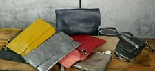 ♥️11 Farben Echt Leder ITALY Clutch Cross Bag Over Schultertasche Umhängetasche 