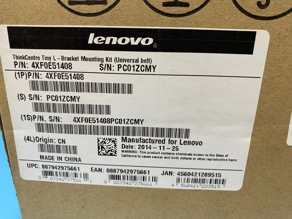 Lenovo ThinkCentre M72 M92 Tiny L-Bracket Mounting Kit Universal Belt 4XF0E51408 - Image 2 of 4