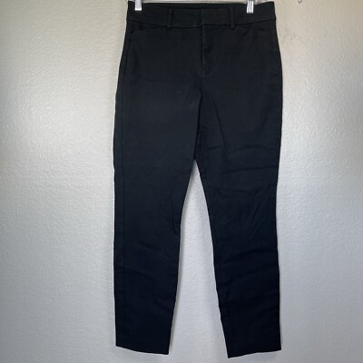 Old Navy Black High-Rise Pixie Never Fade Skinny Ankle Dress Pants Size 6