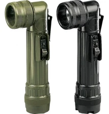 Angle Head Combat Flashlight Tactical Plastic C-Cell Battery with 4 Color Lenses