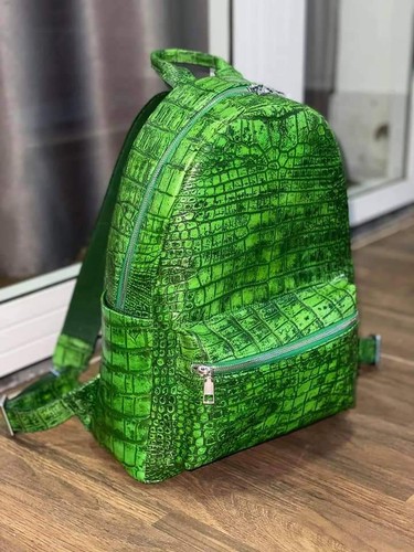Men' Genuine Crocodile Skin Backpack 