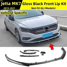 Fits 2019-2021 VW Jetta MK7 Glossy Black JX-Style Front Bumper Lip Splitter Kits