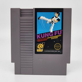 Kung Fu Nintendo NES Black Box 5 Schrauben Hangtab Early Print - Near Mint - USA