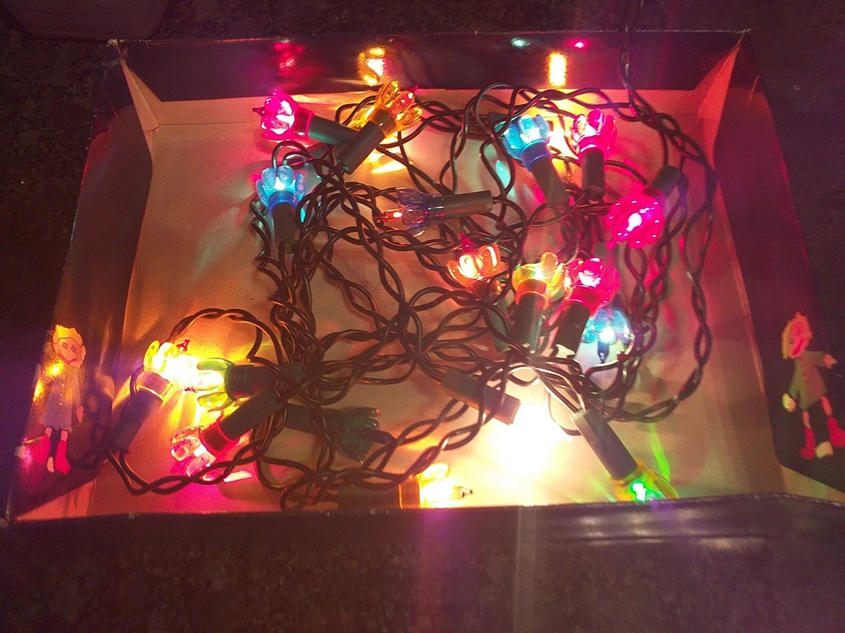Vintage 20 Noma Fairy Lights Boxed Christmas Tree Decorations Multi Coloured