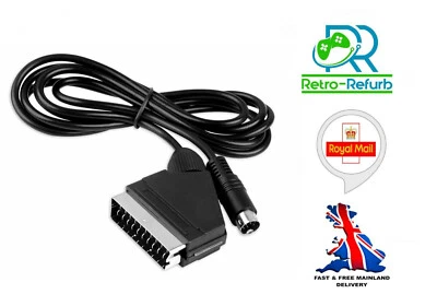 Sega Megadrive 1 - Master System 1 RGB Scart Cable TV Lead Stereo Sound