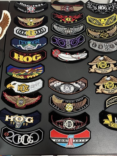 33 Patches Between 1991-2014 Lot HOG Harley Davidson Owners Group Badges Notes - Picture 2 of 4
