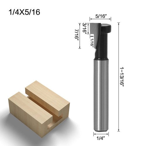 3pcs T-Nutfräser Set T-Nut 1/4 Schaft 8 mm Für M5 M6 M8 Sechskantschrauben Holz - Bild 4 von 9