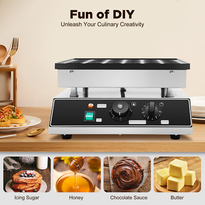 Mini Pancake Maker for 36 Holes Mini Dutch Pancakes 110V Pancake Pan Commercial