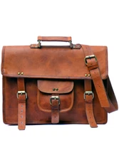 Men's New Genuine Leather Satchel Shoulder Laptop Bag Messenger