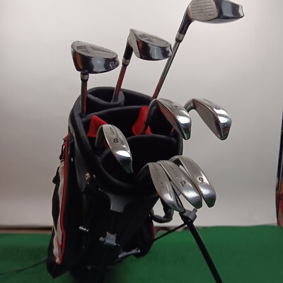 COSTWAY Set de Golf 11 Clubs-Droitier Femmes-Driver,Bois de Parcours