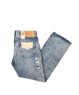 Levis 501 Jeans Original Mens Size 34 DARK BLUE EXTREME FADE