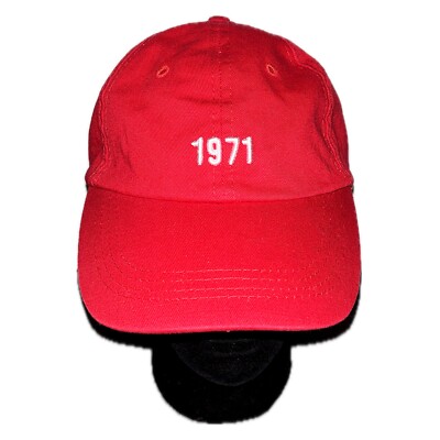 1971 Cappy Mütze Baseball Cap Basecap Rot Sommer Hut New Yorker Leicht Rare