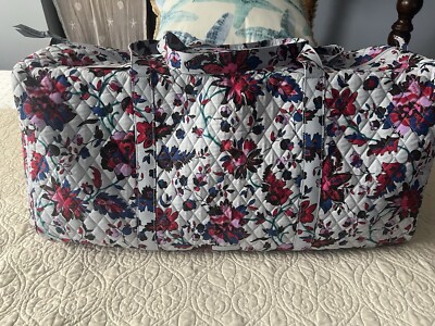 NEW! Vera Bradley XL Traveler Duffel Bag Vineyard Floral Gray/Multi  ($149)