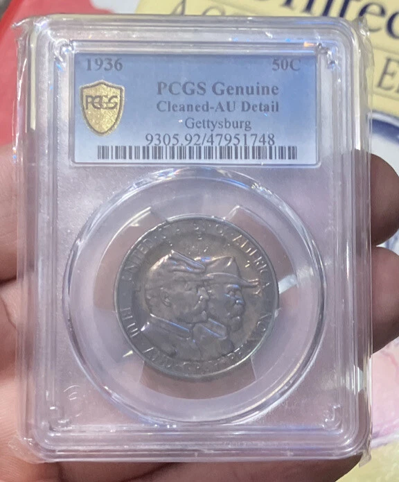 1936 Gettysburg Half Dollar Commemorative PCGS GENUINE TRUEVIEW Amazing Color 🔥 - Image 3 of 4