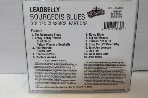 Leadbelly Bourgeois Blues - Golden Classics, Part 1 (music CD) - Bild 2 von 5