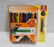 BIC 32 Ct Mechanical Pencil, HB #2, 0.7mm - Assorted Colors +1 Lead & Eraser