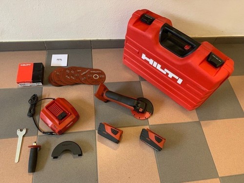 Hilti AG 125-A22 battery angle grinder + batteries + charger + accessories-