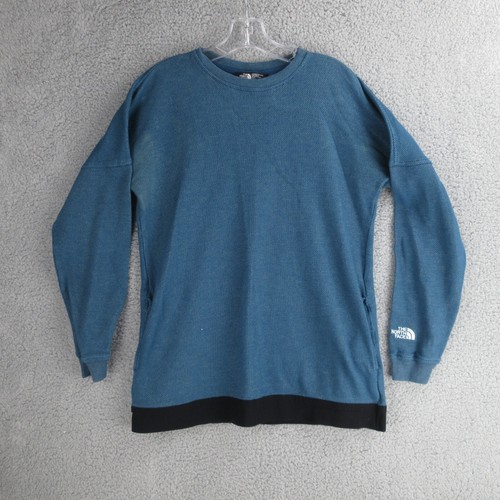 The North Face Sweatshirt Womens Medium Blue Long Sleeve Crew Neck Pullover