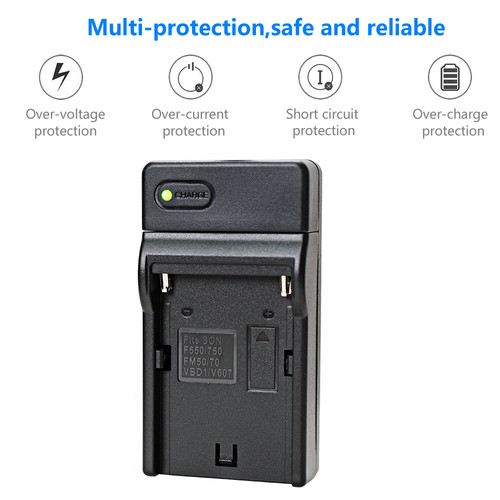 Battery or charger for SONY HandyCam DCR-TRV22E DCR-TRV33E NP-FM50 NP-FM30 FM50 - Picture 33 of 49