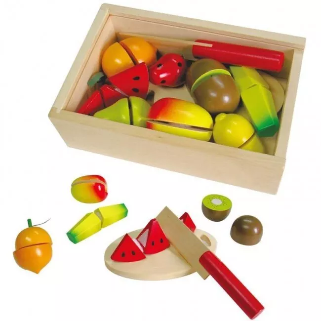 Fun Little Toys Wooden Fruit Cutter Set