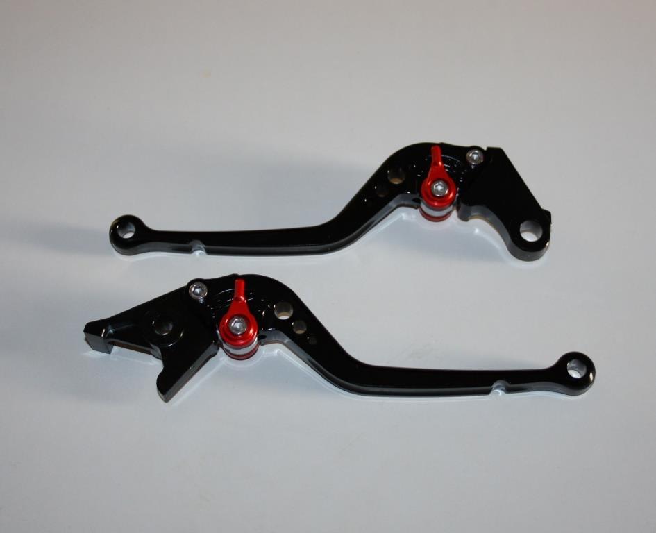 Levier frein et embrayage moto Noir Rouge pour Triumph Street Triple S R 2017-2019