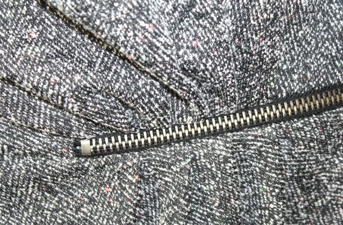 MAISON SCOTCH Gerafftes Bouclé-Optik Etuikleid Kleid Figurbetont Grau NEU Gr.38 - Bild 3 von 4