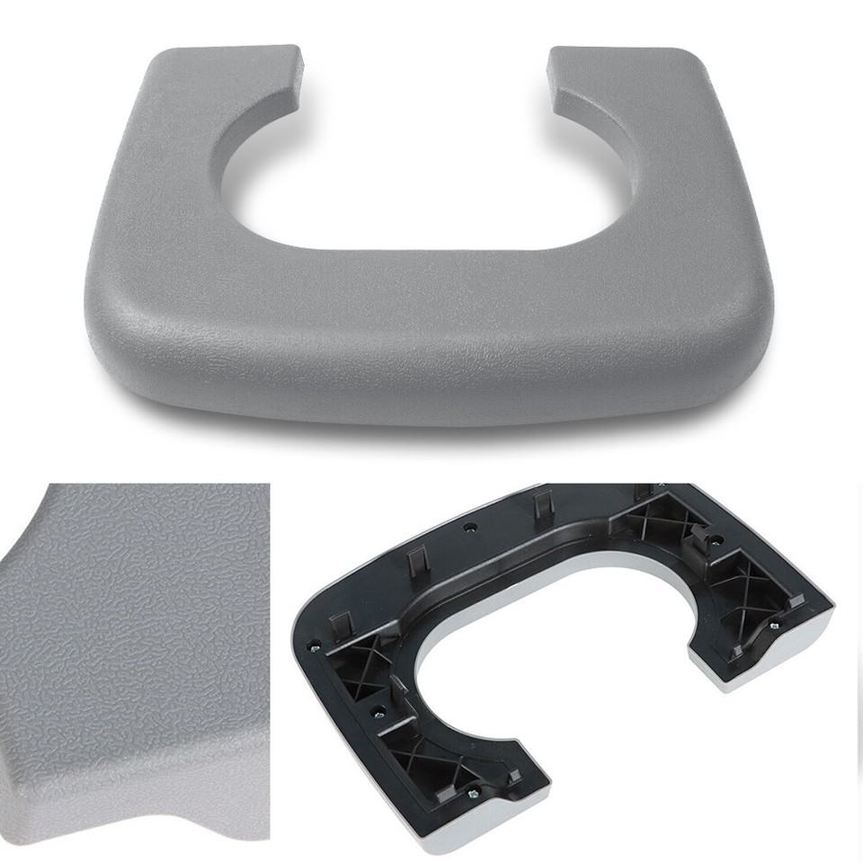Center Console Lid Armrest Leather Cover Bench Seat For Ford F150 97-03 Gray - Foto 3