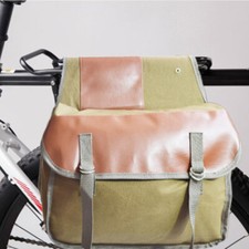 Canvas Double Panniers Saddle Bag Bike Bicycle Cycle Rear Seat Case Pack Retro