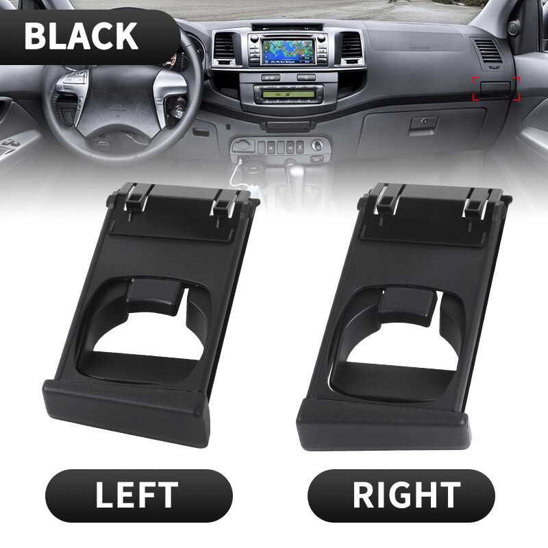 2x Dashboard Cup Holder Black For Toyota Hilux Vigo SR Pickup Fortuner ...
