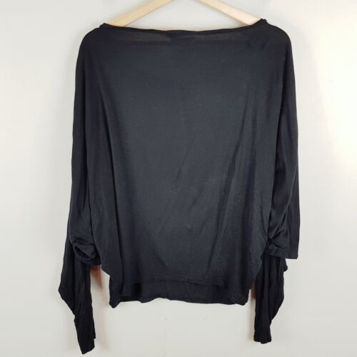 ACNE Studios Womens Size M or 12 Black Janus Long Sleeve Oversized Top AW10 - Picture 4 of 6
